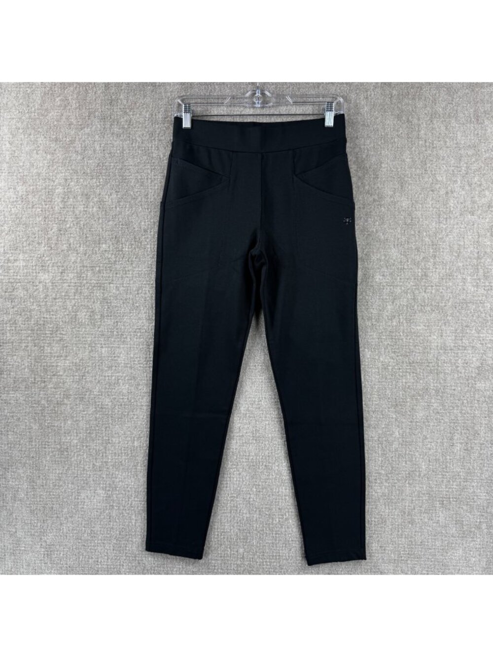 Betabrand Journey Skinny Ponte Pants Womens Small Black Workwear 6 Pockets Comfy